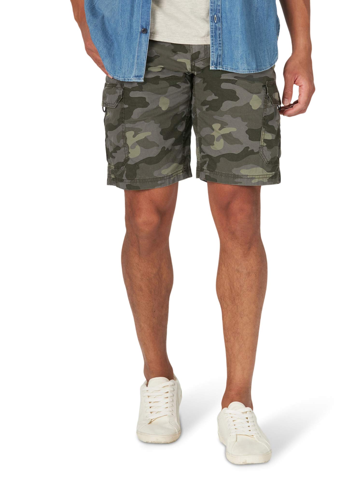 Lee Men's Extreme Motion Crossroad Cargo Short, Woodland Camo, 29