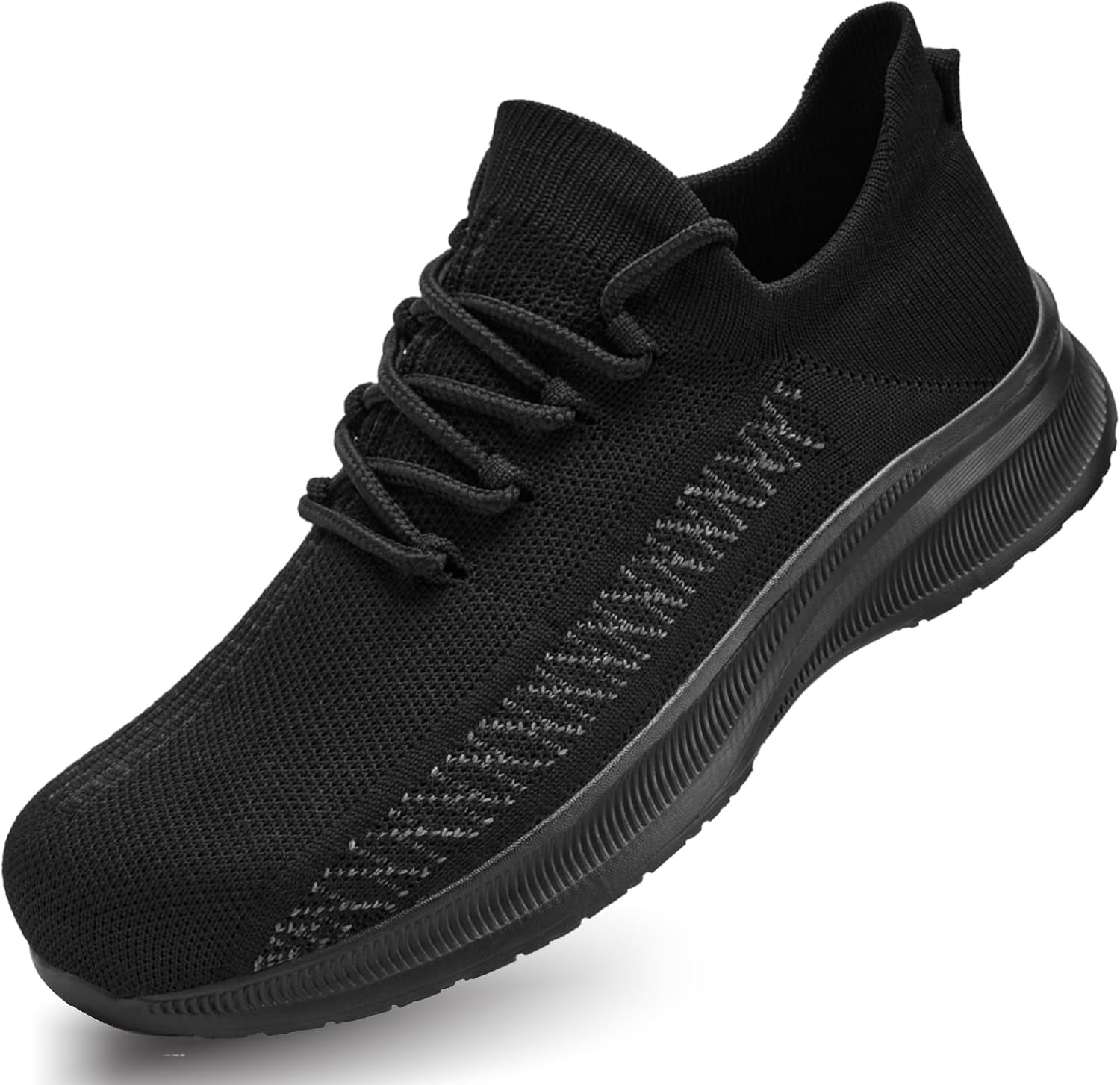 NIFOFISE Slip on Steel Toe Shoes for Men Women Comfortable Safety Work Sneakers Lightweight Breathable Composite Toe Shoe for Warehouse and Delivery