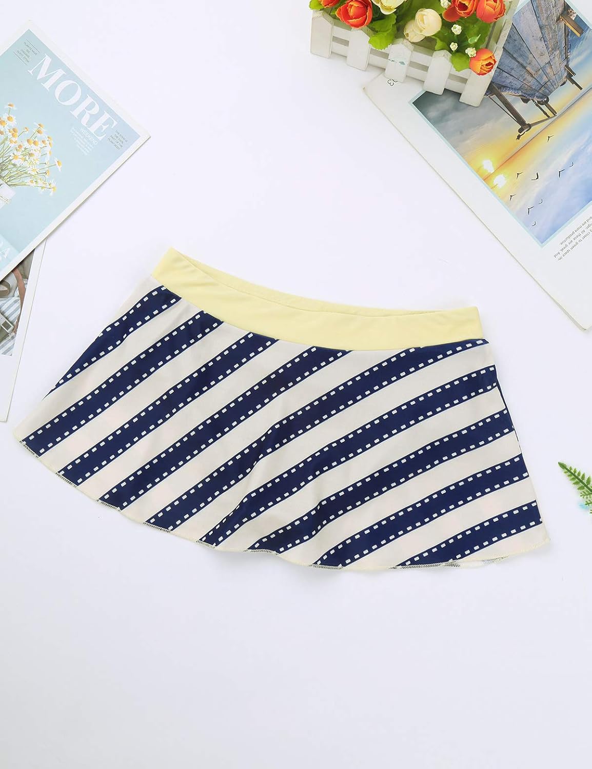 QinCiao Big Girls 2-Piece Tankini Set Athletic Swimsuit Active Tank Top with Skort Skirt Bottoms Set Bathing Suit : Clothing, Shoes & Jewelry