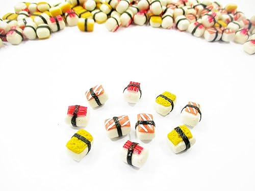 Casa de muñecas Comida 10 Japonés Sushi Nigiri Miniature Food 14991