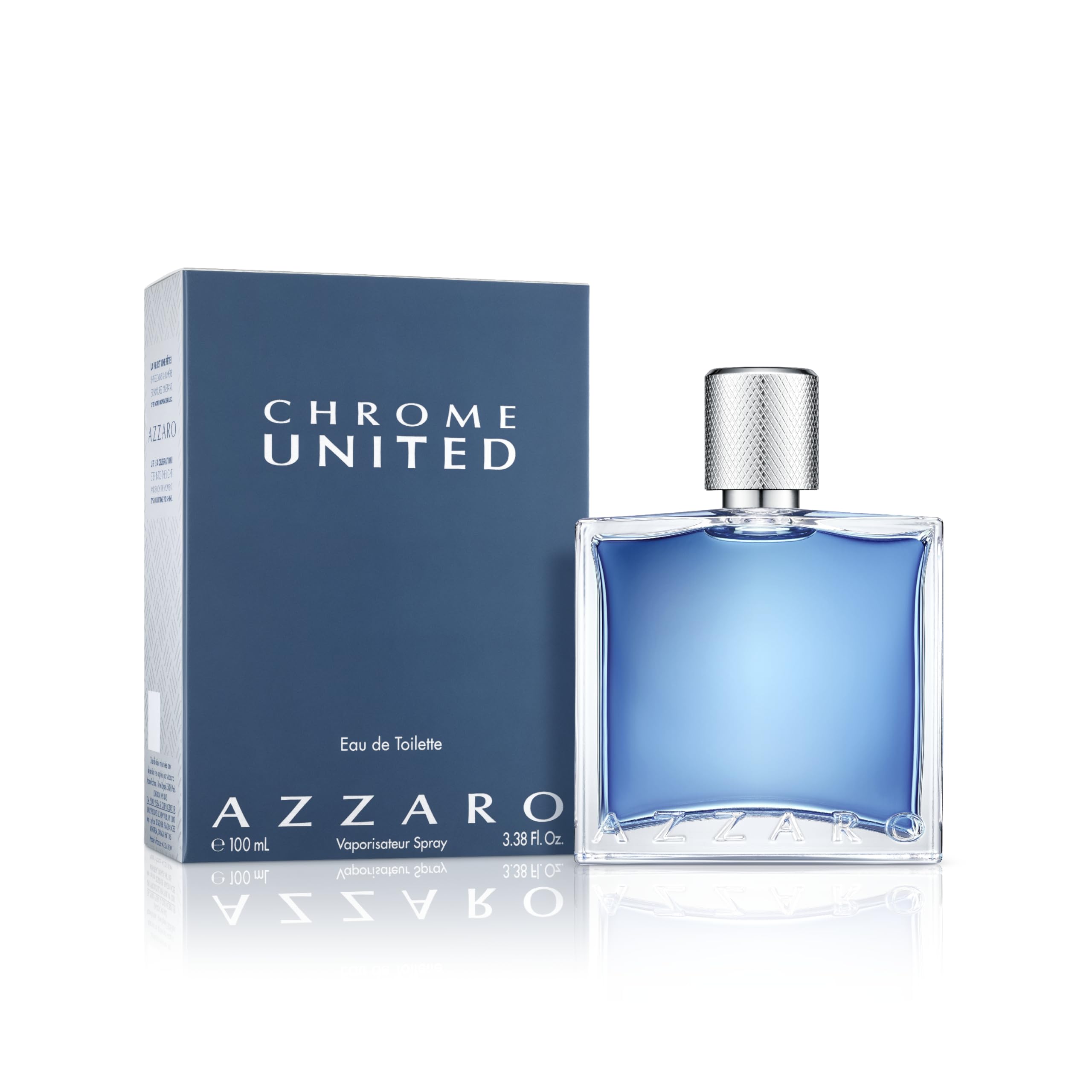 Azzaro Chrome United Eau de Toilette, Parfüm für Herren, Würzig-frischer Duft, 100 ml
