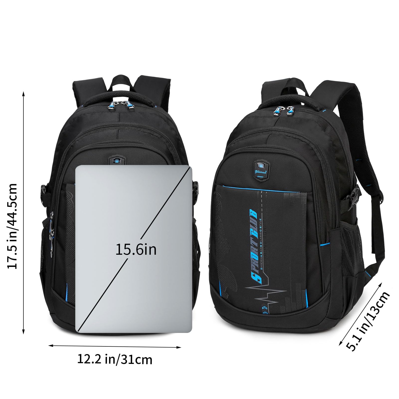Sac à Dos Scolaire Jeunesse pour Garçons Étudiant sac d'école Ordinateur Portable Sac à Dos Décontracté Sac a Dos de Voyage Cartable Adolescent Garcon Primaire Secondaire