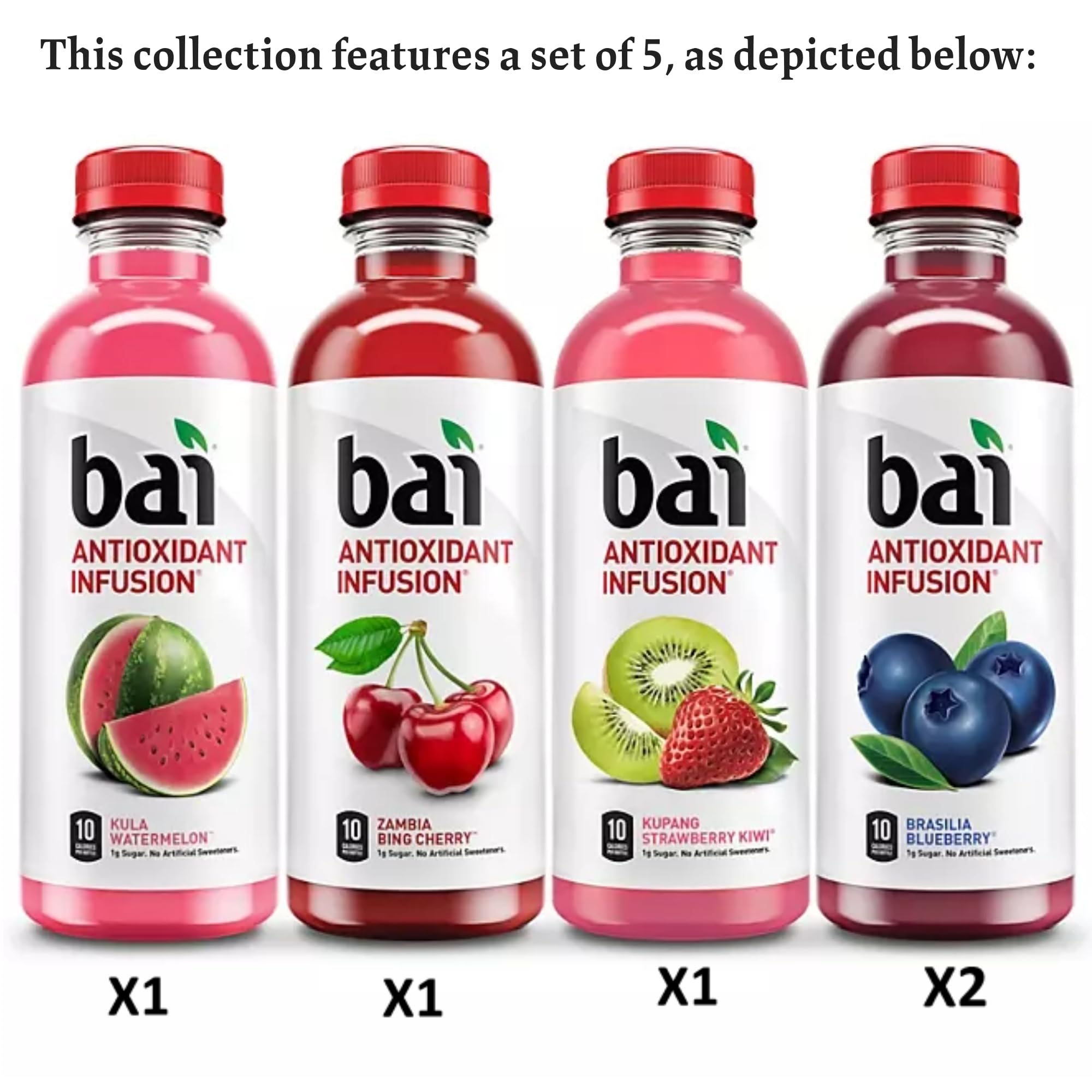 Snapklik.com : Bai Drinks Flavored Water Assortment Of Blueberry