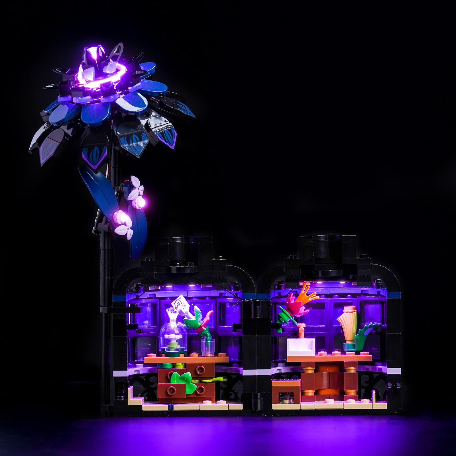 LocoLee Customized Version Led Light Set Compatible with Lego 76784 Black Dahlia Flower Led Decoration Lighting Kit Compatible with Lego 76784 Building Blocks Model,Only Lights Set,No Model - Image 3