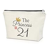 21st Birthday Gifts for Daughter Makeup Bag 21 Year Old Birthday Gifts for Her Cosmetic Bag Gifts for Girls Turning 21 Born in 2003 Happy Birthday Gifts for Sister Friend Travel Pouch
