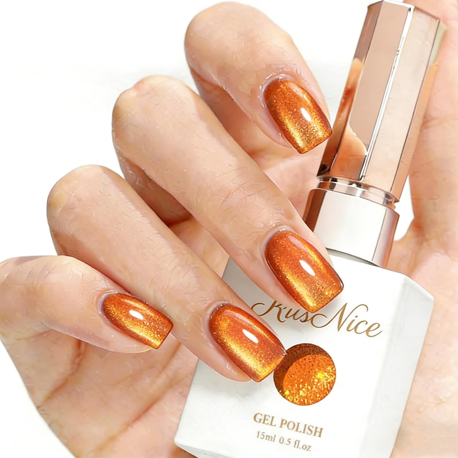 KRISNICE UV Nagellack Cat Eye 15 ML, Gellack mit Magnet, Cat Eye Uv Gel, Glitter Gelnagellack Soak Off Reflective Gel Magnetic Nail Polish für Frauen und Mädchen