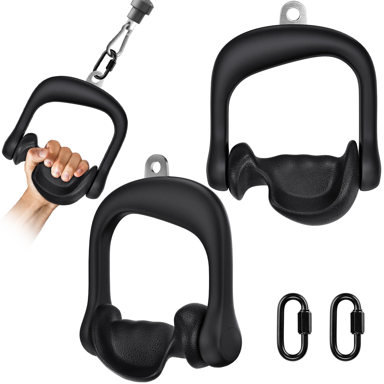 BeneLabelD Handle Cable Attachment, Cable Attachments for Gym, Non-Slip and Comfortable Grip, Solid Aluminum Alloy Handle, Suitable for Home and Gym