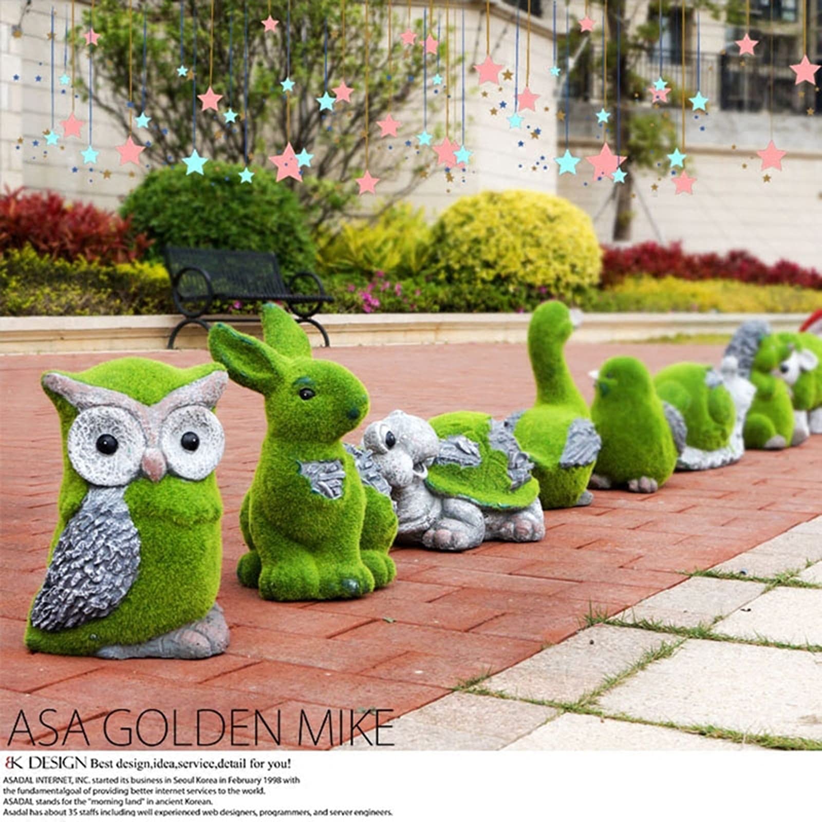 Amazon.co.jp: 庭の群がるウサギの像の装飾-イースターモス