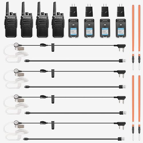 Miniatura 8 de BAOFENG GT-68 Walkie Talkies para adultos, radios bidireccionales de largo alcance, batería de 1500 mAh con carga USB, portátil recargable Walky