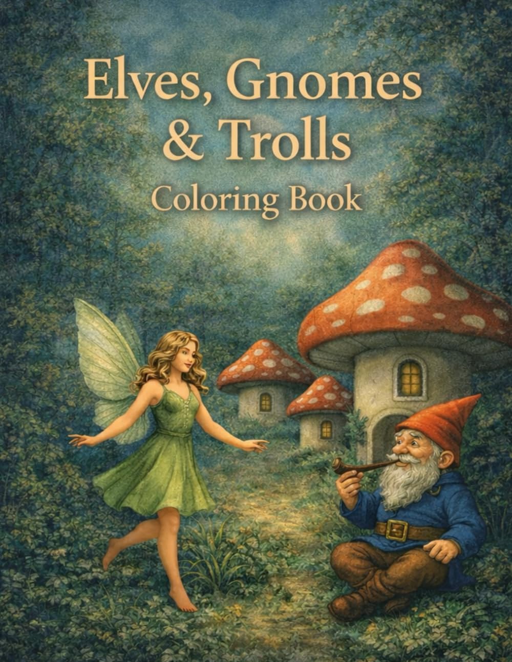 Elves, Gnomes & Trolls: Coloring Book