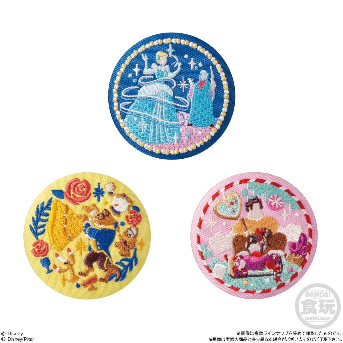 Amazon | Disney Characters 刺繍缶バッジビスケット2 12個入りBOX (食