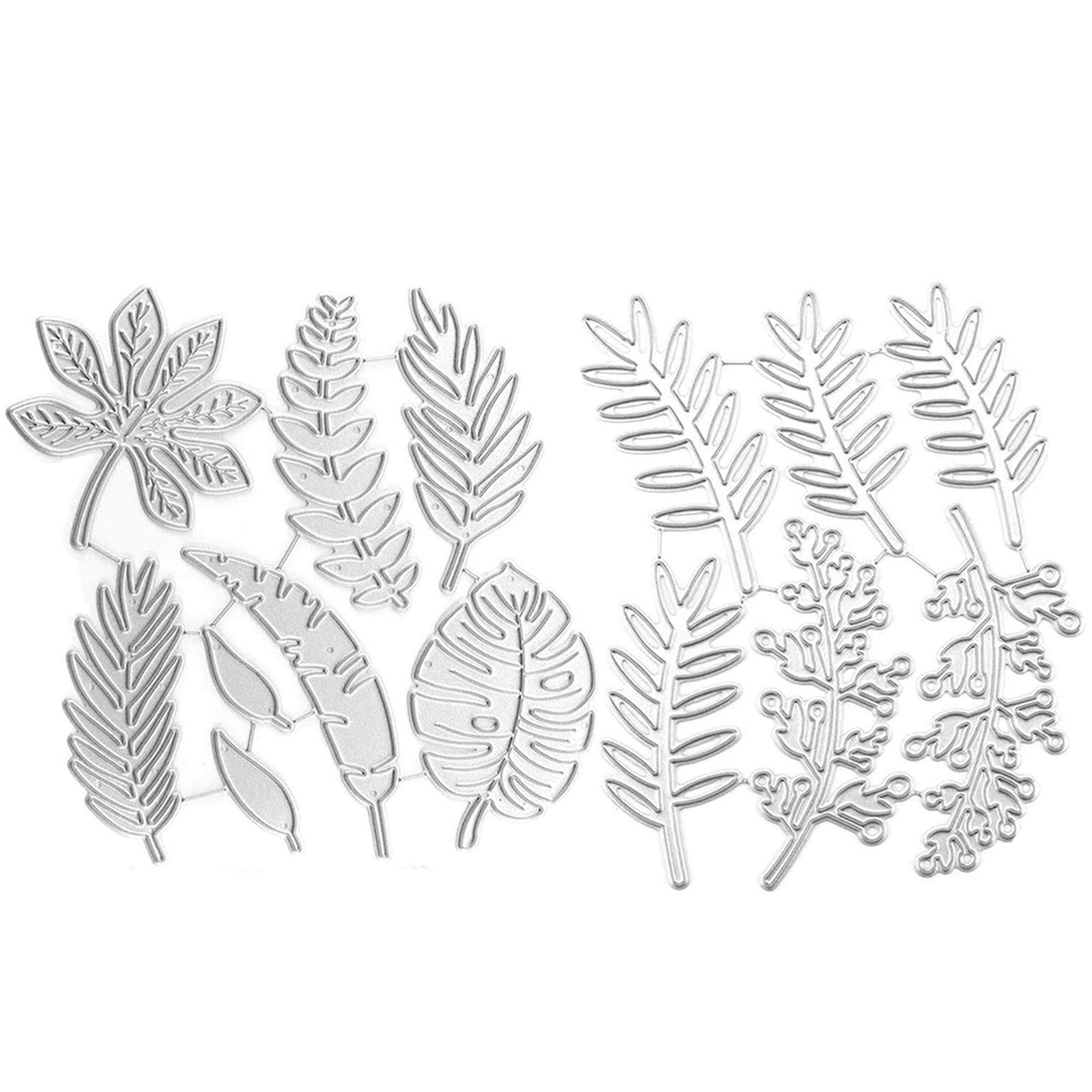 Xinlie Dies Grabado Estarcir Corte en Relieve Acero Scrapbooking Gofrado Troquelado Kit Almohadilla de Papel Plantillas de Estarcidos DIY con Forma para Scrapbooking Metal Troquelado Decoración(2 PCS)