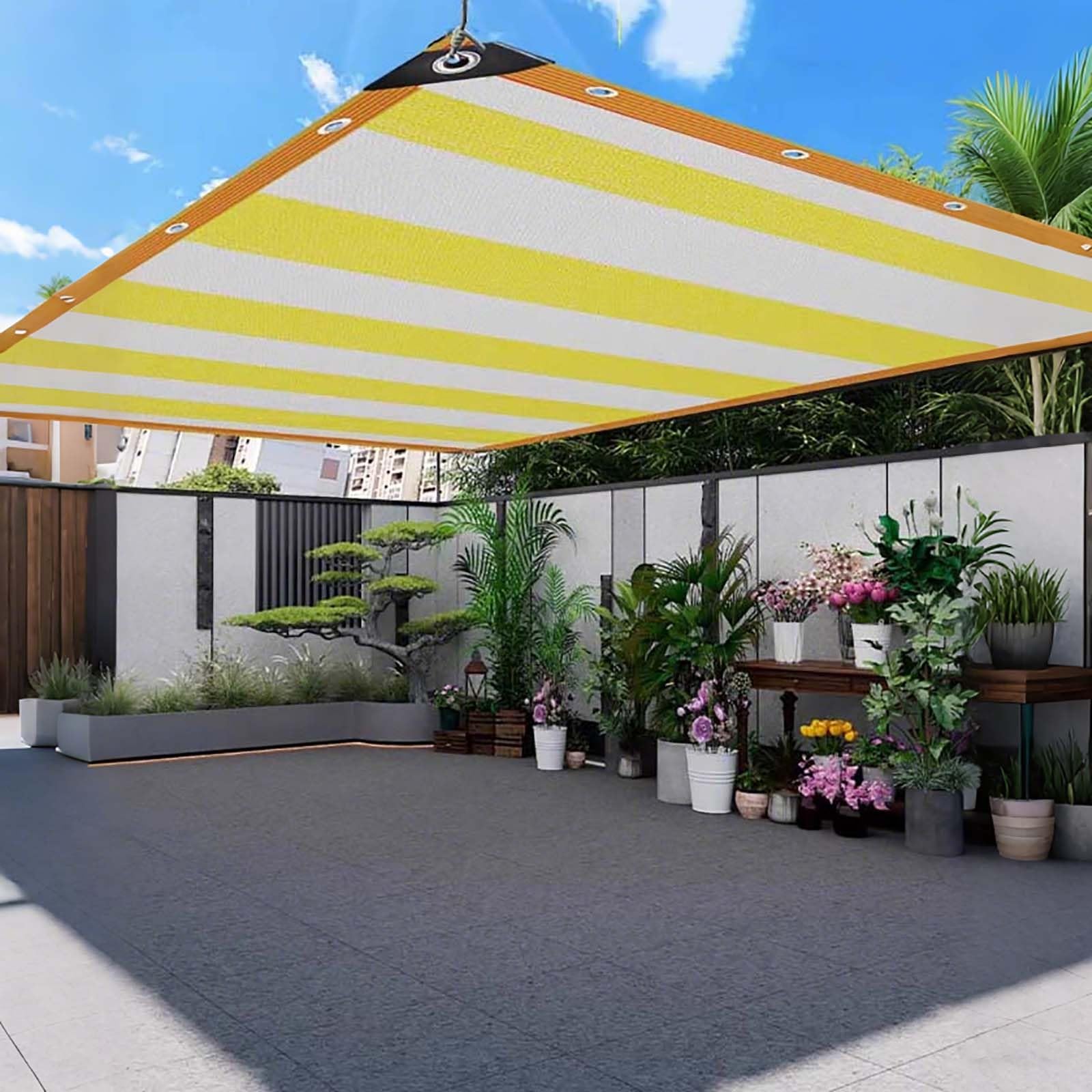 Schaduwdoek Netto 2,5x5m 3,5x7m 5x8m Sunblock 70% UV Bruin Zonnescherm Netting Tuin Mesh Schaduw Tarp Voor Outdoor Garden Patio Yard Party (Maat : 3.5x5m/11.5x16ft