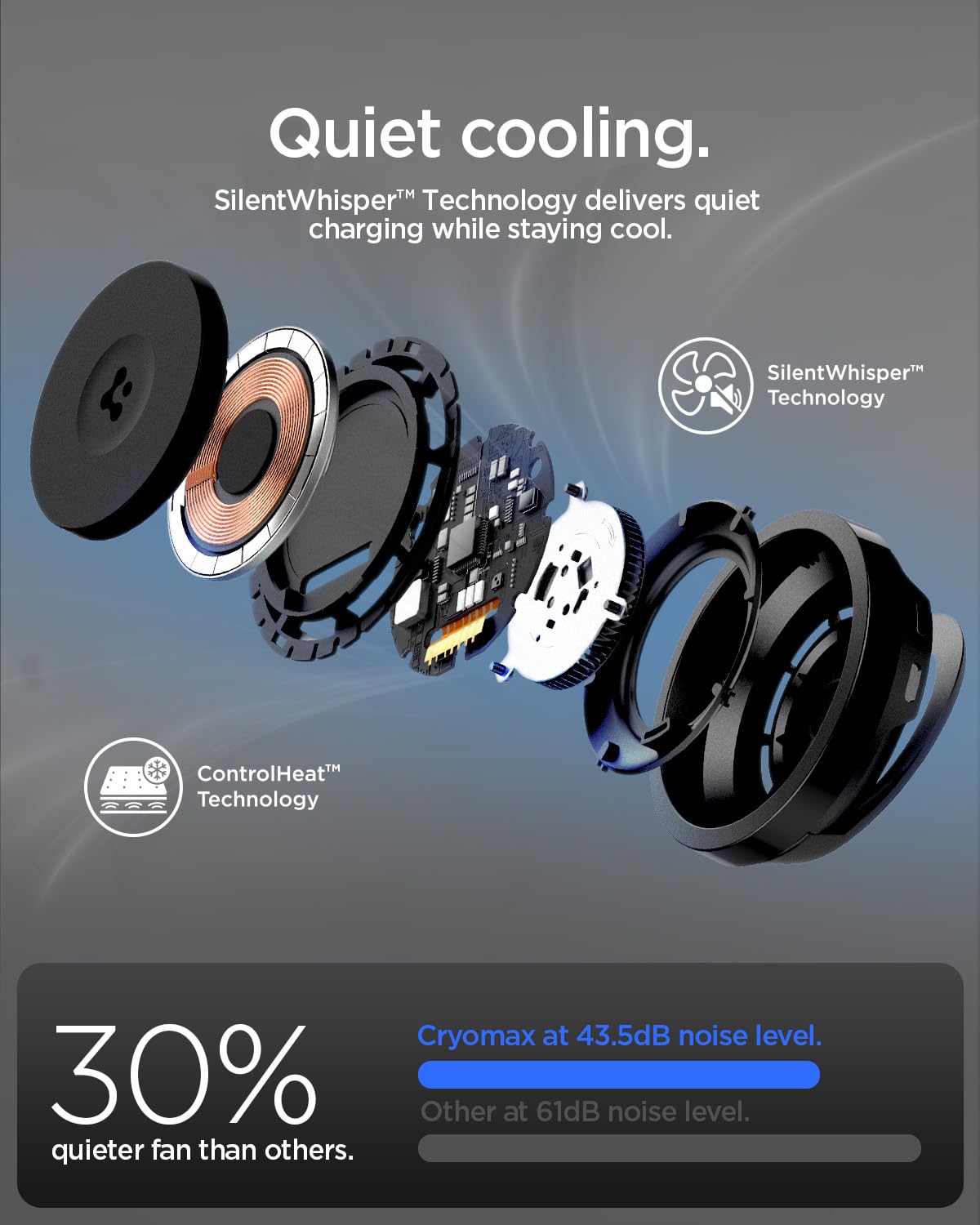 Spigen OneTap Pro3 CryoMax Qi2 15W Caricatore Wireless Supporto MagSafe [Raffreddamento & Portatile], per iPhone 17/16/15 Pro Max 17e & Cover MagSafe per Samsung Galaxy S26 S25, Pixelsnap Pixel 10