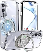 Arrows Alpha F-51F Case, Clear, with Ring, 360° Rotating Stand, Shockproof, Arrows F-51F Cover, Thin, Lightweight, Popular, alpha f-51f Smartphone Case, Transparent TPU, Car Holder Compatible (Clear)