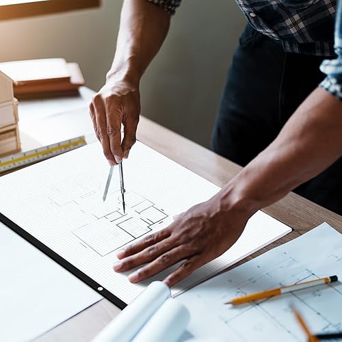 Miniatura 7 de gisgfim Papel cuadriculado de ingeniería grande de 22 x 1 pulgadas, resistente cuadrícula de 14 pulgadas, cuadrícula cuádruple, bloc de dibujo