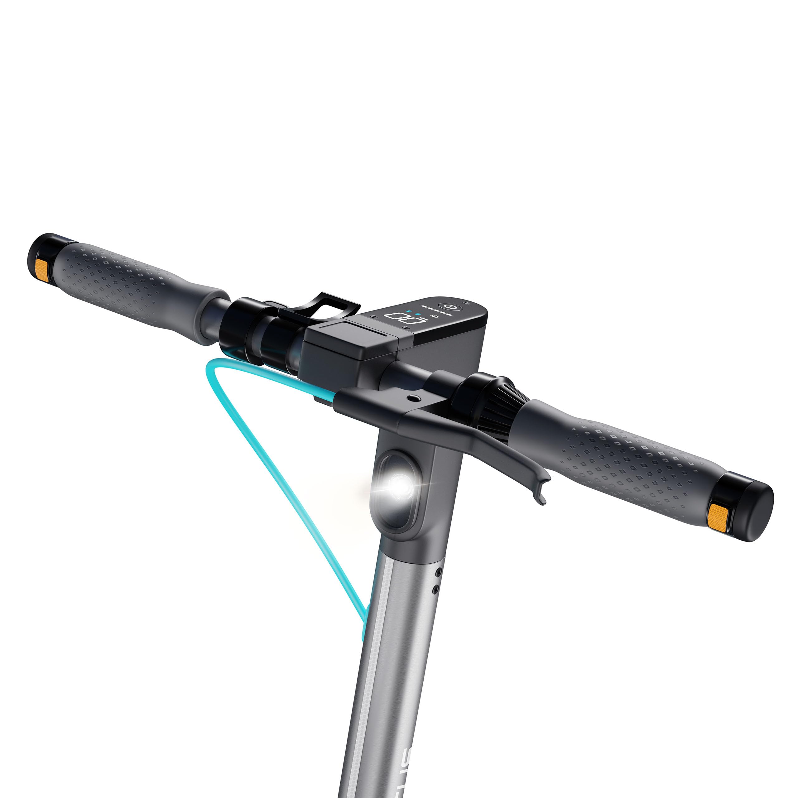 Trottinette Électrique Adulte Pliable 350W Motus Scooty 10 Gen 5 – Batterie 36V 15Ah, Autonomie 65 km, Roues 10", Clignotants LED, Régulateur de Vitesse, Écran LCD, Gris-Turquoise