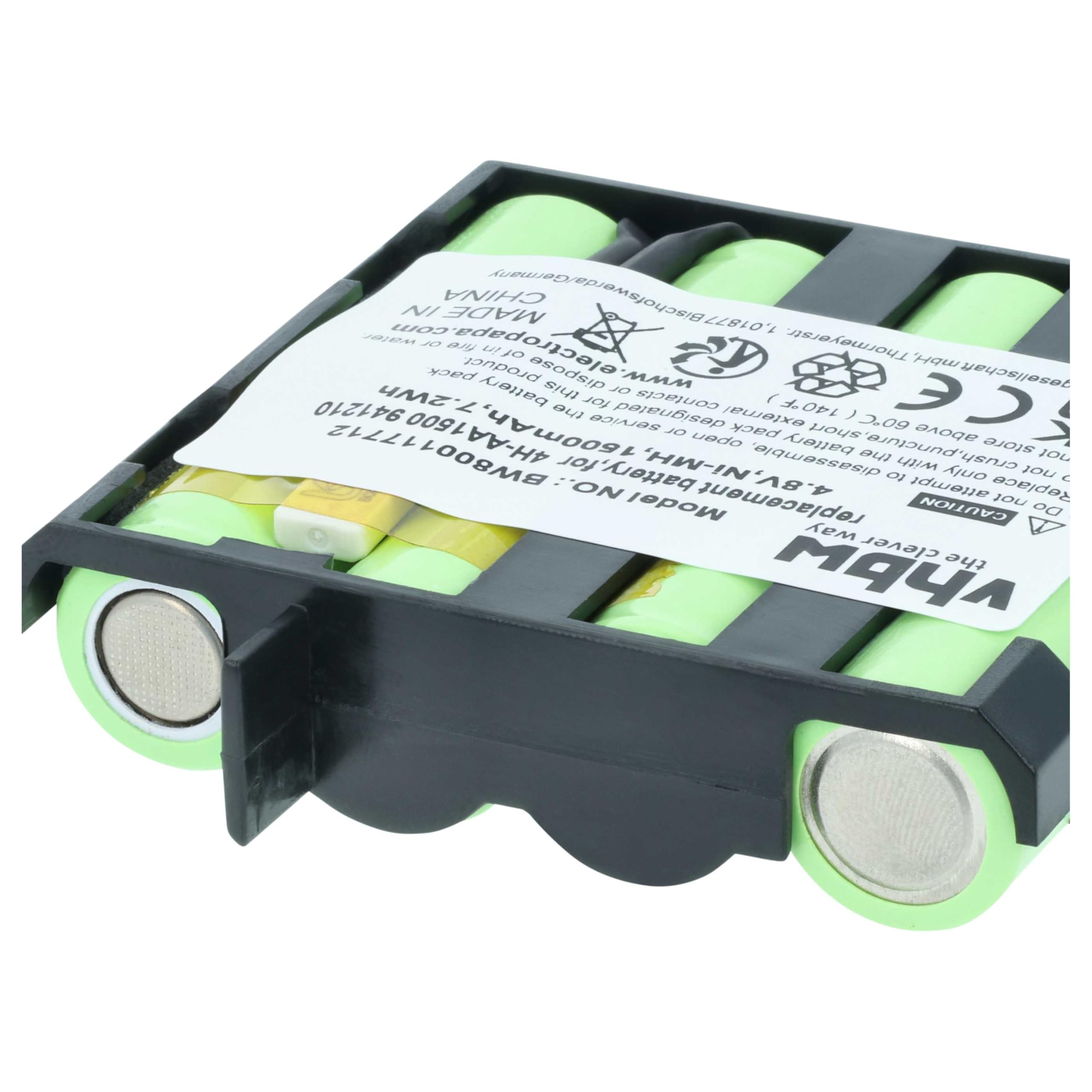 vhbw NiMH Batterie 1500mAh pour Appareil de médecine comme simulateur Musculaire Compex Fit 1.0, Fit 3.0, Full Fitness, FullFitness, Mi, Mi-Fitness
