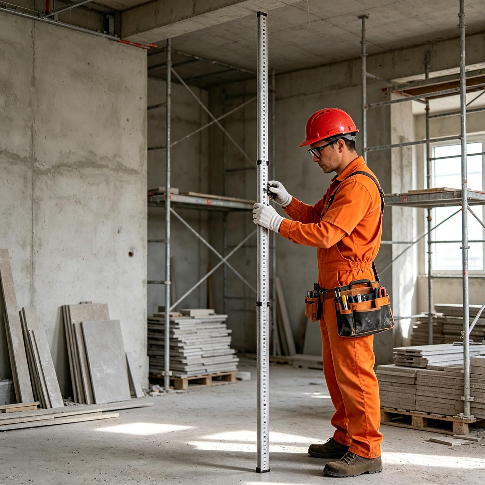 Outil de mesure en aluminium de qualité aéronautique avec portée de 1180 à 3000 mm pour entrepreneurs et bricoleurs professionnels, outil de mesure d'inspection de maison