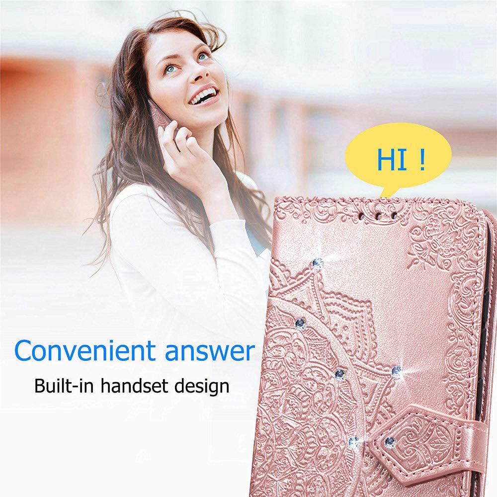 Amazon.com: JZ [Diamonds & Datura Flower] Protective Wallet