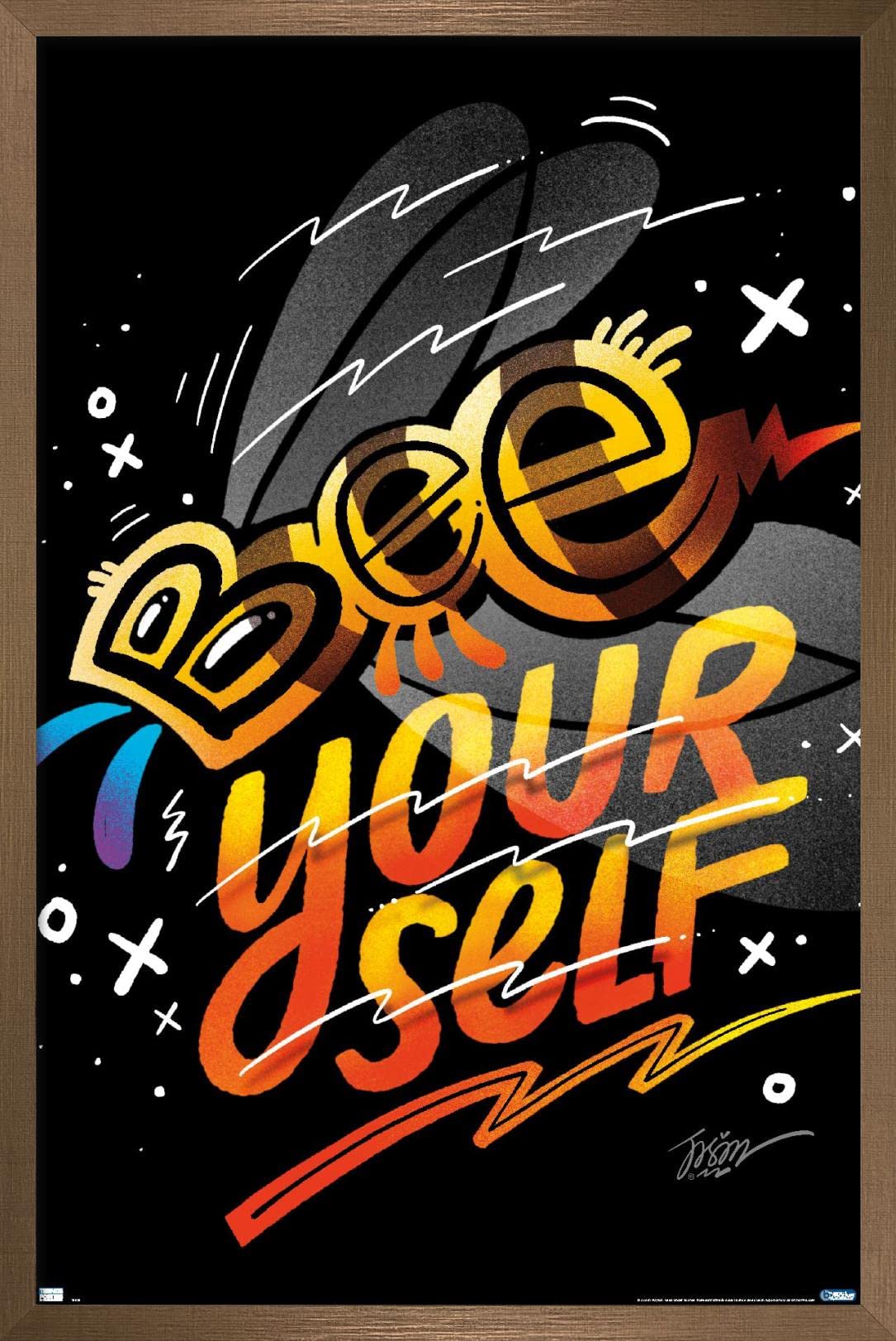 Affiche Bee Yourself Jason Naylor pour décorer un salon moderne
