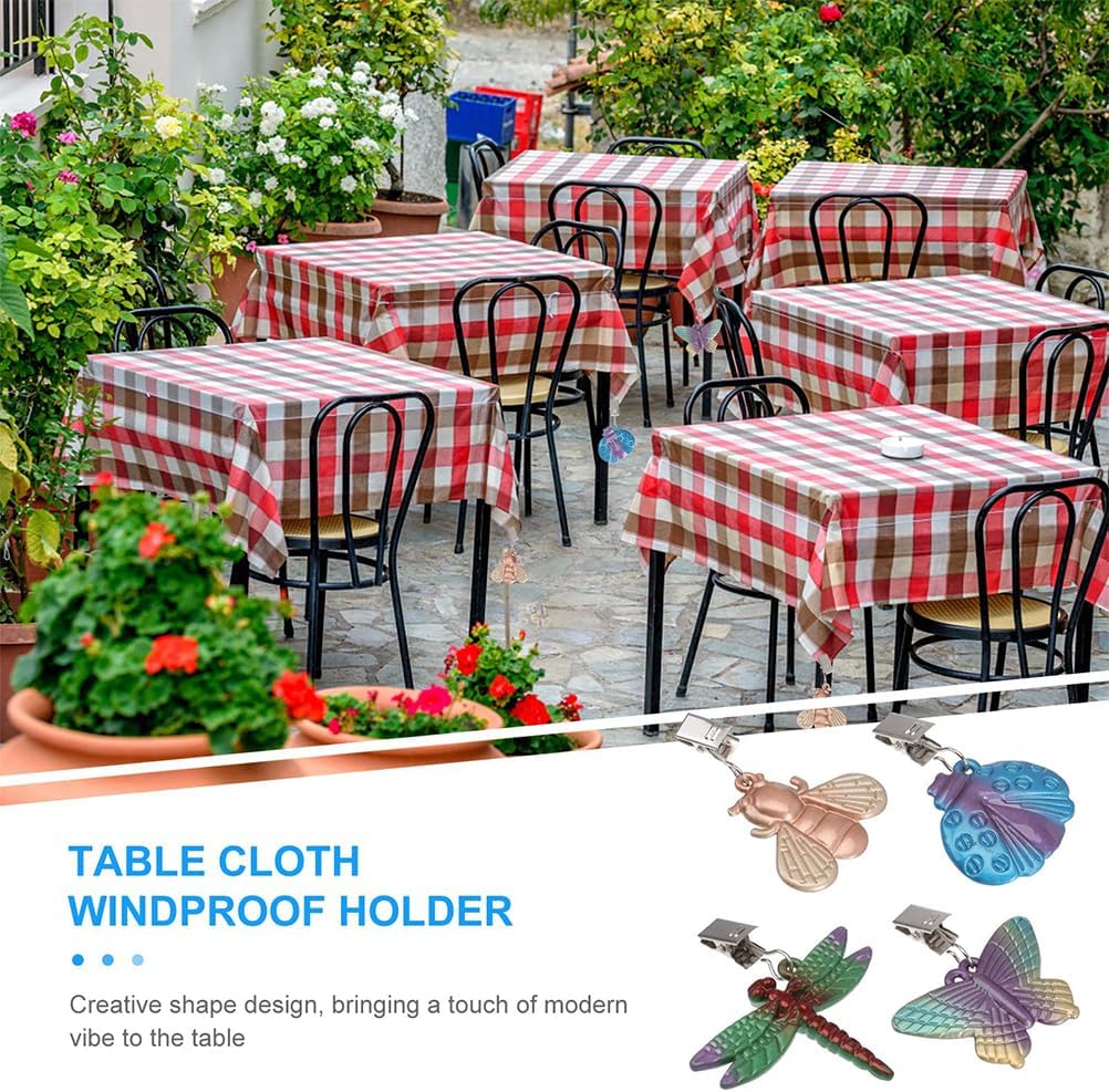 UPKOCH Alloy Tablecloth Clips 8 Pack 2.36In Fixed Weights Secure Tablecloth Holders for Outdoor Patio Garden Picnic Camping