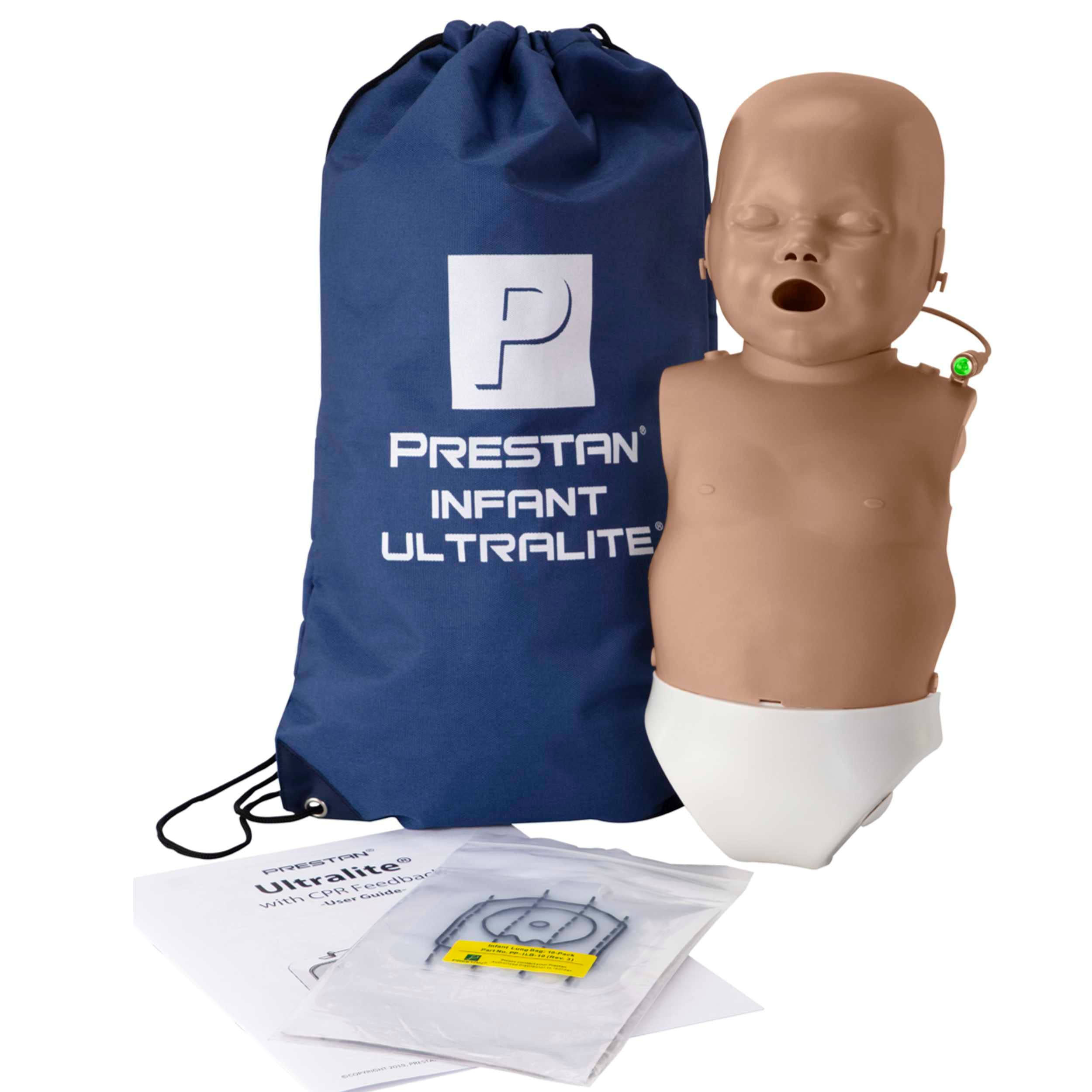 Prestan Infant Ultralite CPR Training Manikin with CPR Feedback, Dark Tone