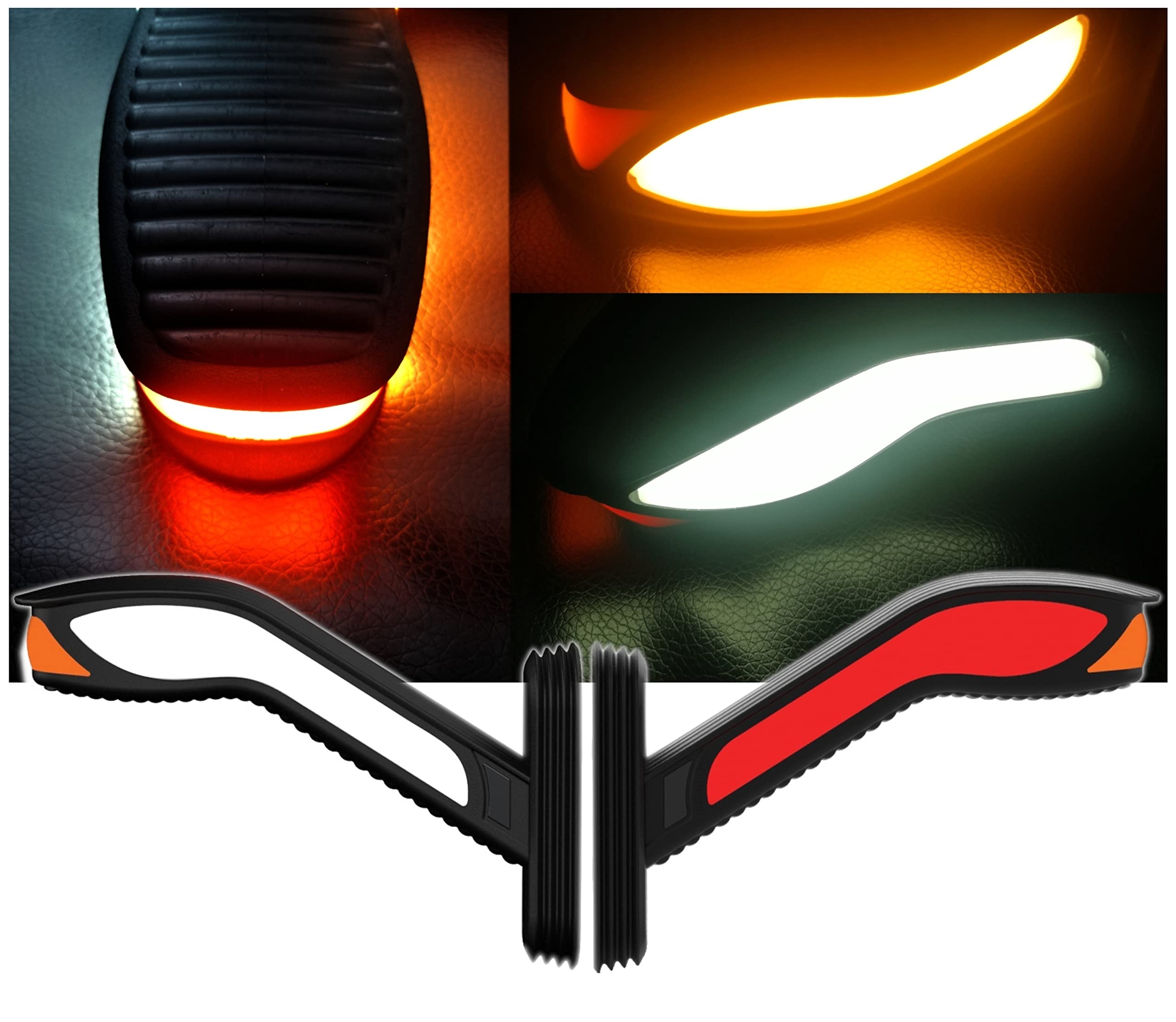 2x Fanalini Luci Ingombro Con Freccia Dinamica Neon Bianco Rosso Arancio 19cm Camion Luce Van Luci LED per Rimorchio 12-24V