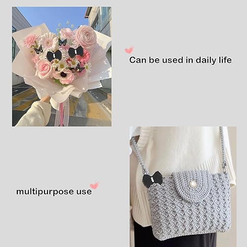 Miniatura 4 de 12 pinzas de mariposa para el cabello, lazos para el cabello, horquilla de doble capa bordada de mariposa para el cabello, pasador de mariposa