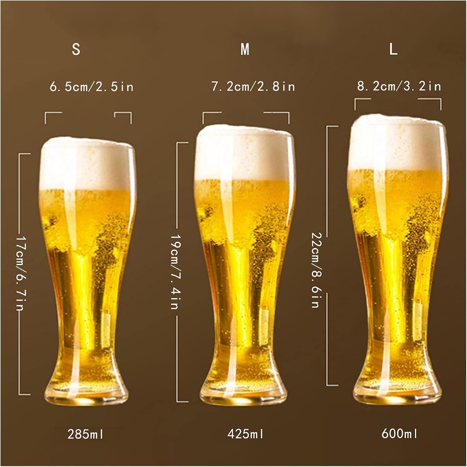Beer Cup Beer Glass with Cup Holder Unique Beer Glasses Dad Beer Glass Cool Beer Glasses Insulated Beer Mug 10/14/21 Ounces Set of 6 Beer Stein(Large)