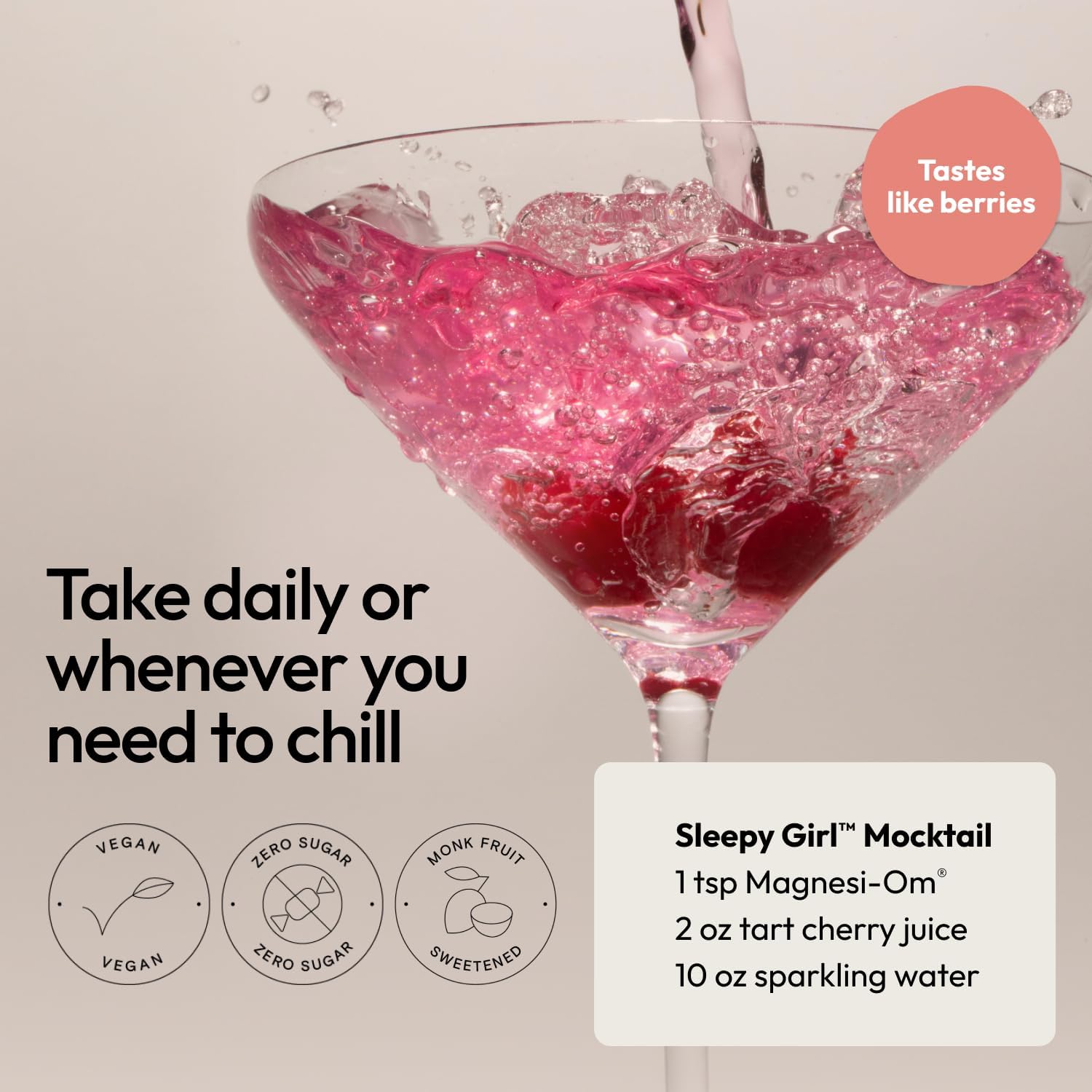 Moon Juice Magnesi-Om Magnesium Powder Supplement - Chelated Magnesium Complex + L-Theanine Blend for Rest, Relaxation & Regularity - Vegan, Non-GMO & No Sugar, Berry, 4.2 oz, 30 Servings - Image 5