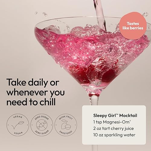 Vista 5 de Moon Juice Suplemento en polvo de magnesio Magnesi-Om - Complejo de magnesio quelatado + mezcla de L-teanina para descanso, relajación y regularidad