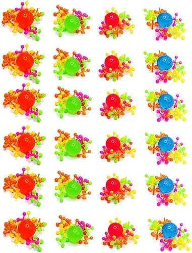 Kicko Juego de gatos de plástico varios colores neón paquete de 16 10 gatos y 1 bola por paquete los gatos y las bolas son de 1 pulgada juego