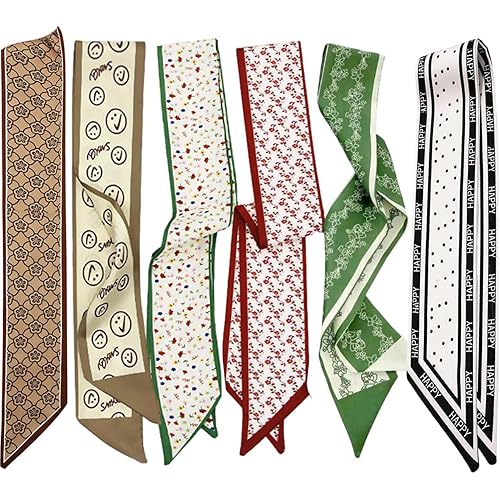 Hioyiwse Purse Scarf Handbags For Women Skinny Hair Neck Accessories Scarves With Bag Scarfs Handle Fashion Lightweight