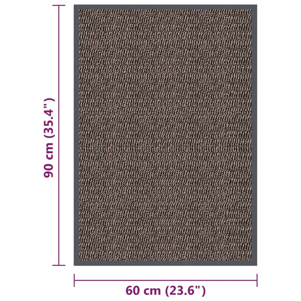 Paillasson-Décor-Paillasson Tufté 60x90 cm Marron Foncé