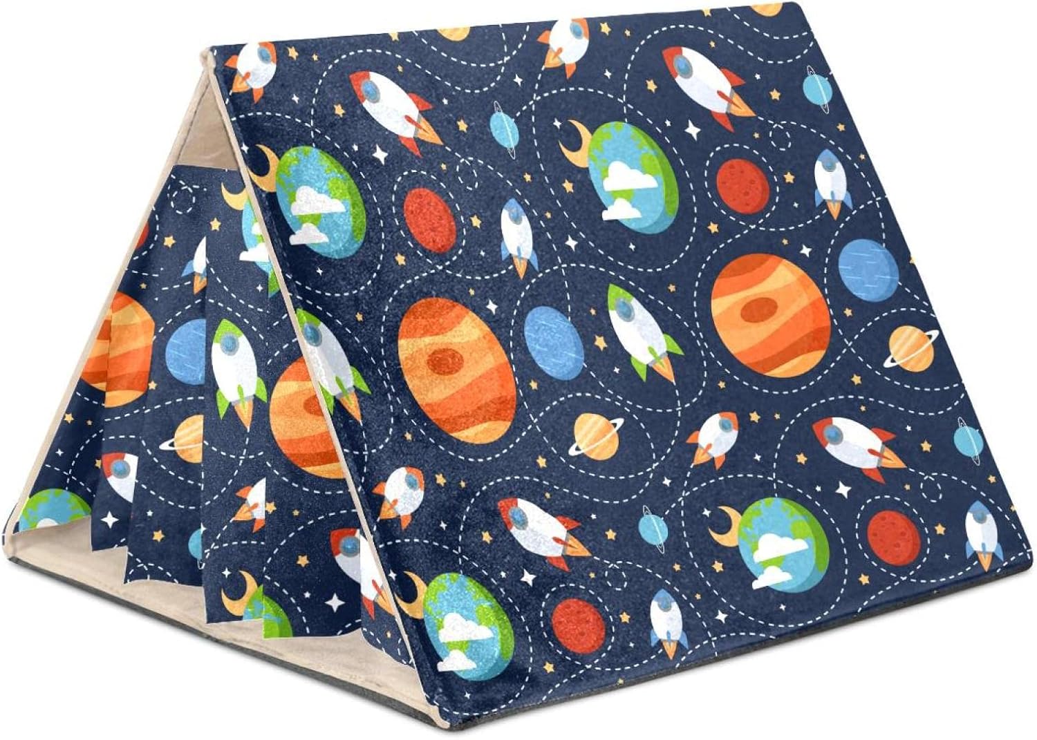 Cosmic Planet Tienda de campaña para hámster, cama de animales, accesorios de conejillo de indias, jaula de hábitat de juguete, casa de escondite lavable