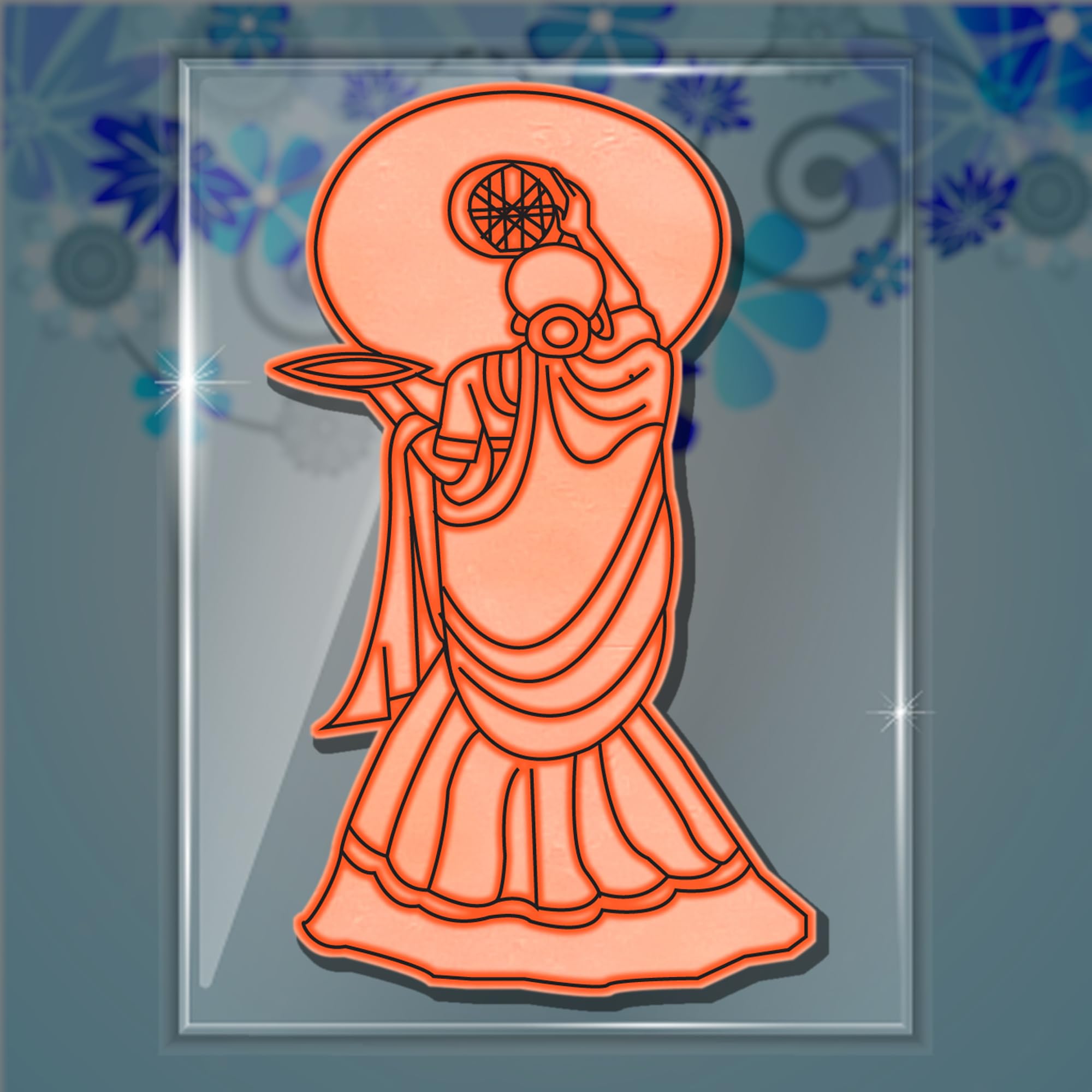 (Arpita Mehandi) Husband wife's Beautiful festival Karwa Chauth Mehandi Design Helper Mehandi Tool-picture-11