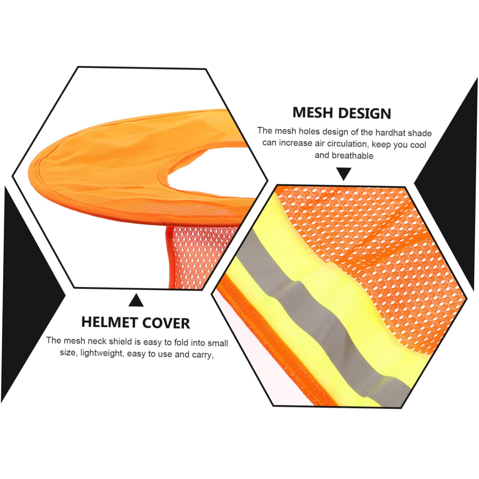 5 Pezzi Protezione Casco da con Parasole Esteso e Strisce Riflettenti Copertura Traspirante in Resistente per Giardinaggio e Attività Outdoor