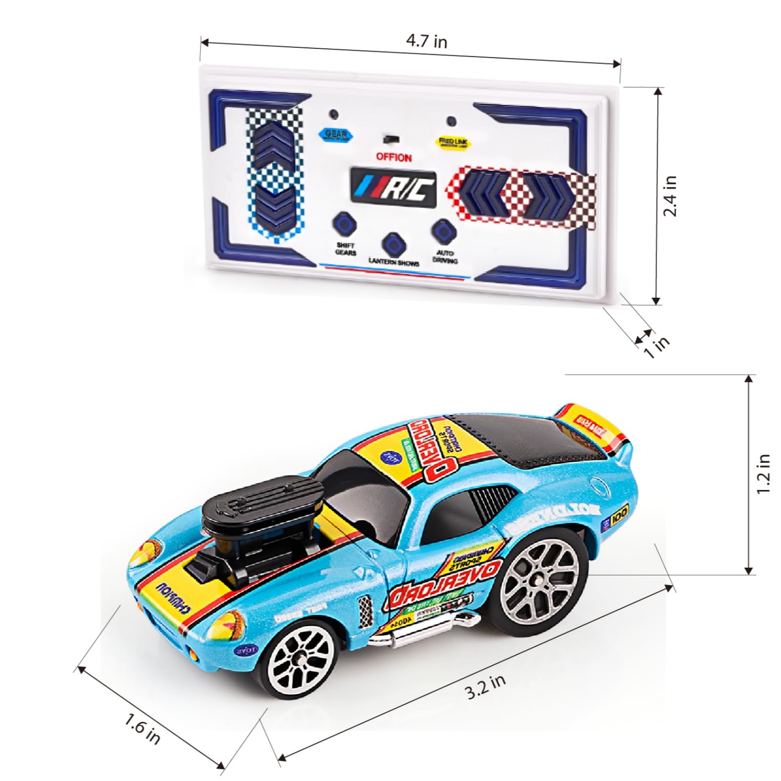 funnykid Mini Drift RC Cars, Remote Control Cars Gift Set Toys for 3 4 5 6 7 8 9 10 Year Old Boys, Alloy Body, 3 Speed - Image 3