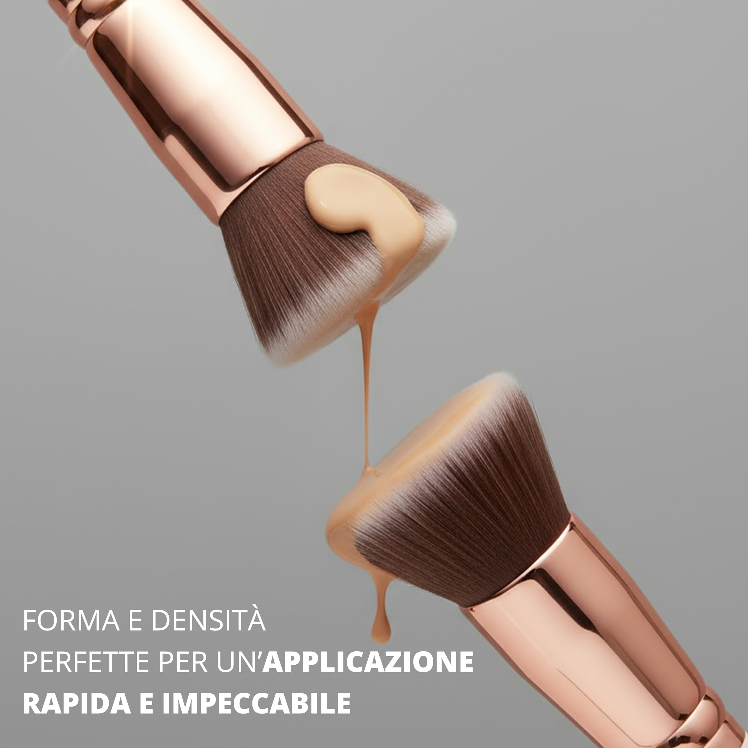 Pennello Fondotinta Liquido Trucco Cipria - Pennello Flat Top Kabuki Viso, Perfetto Per Foundation, Crema Minerale, Polvere - Setole Sintetiche Di Qualità Professionale