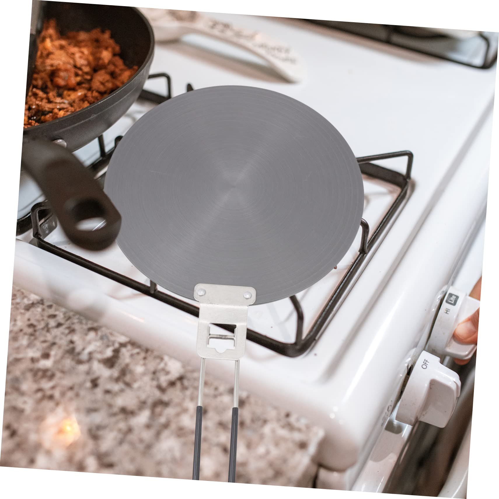 OFFSCH Thawing Plate Handle Heat Induction Disk Sturdy Aluminum Heat Diffusion Plate for Gas Induction Stoves