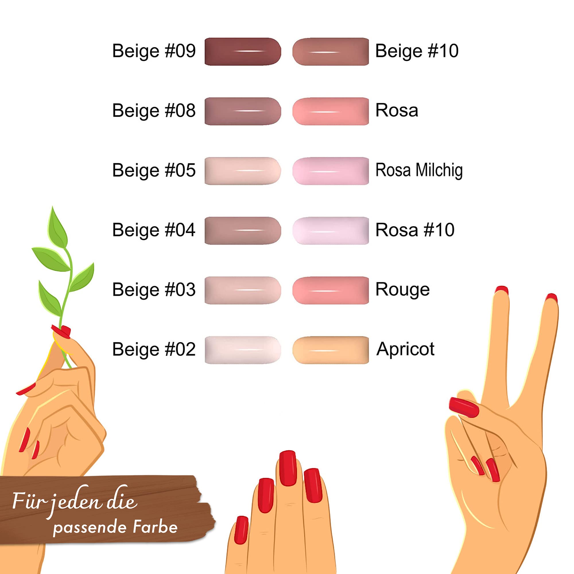 GS-Nails UV Make-Up Gel Camouflage für Nail-Art & Nagel-Design - 15 ml härtendes Covergel - selbstglättendes Nagelgel - Rosa #10