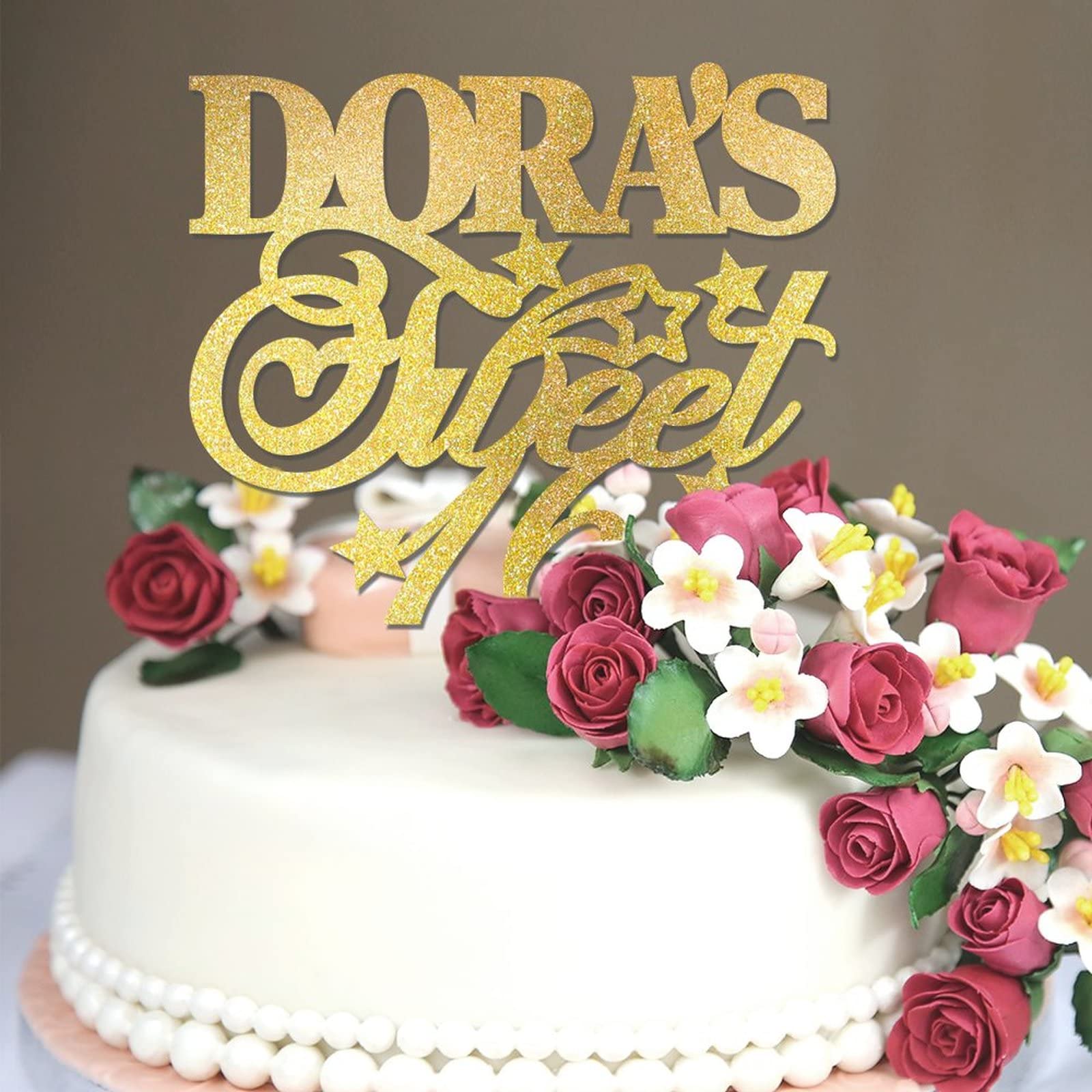 Toppers Torta per 16° Compleanno Probuk 7pcs Decorazione Torta