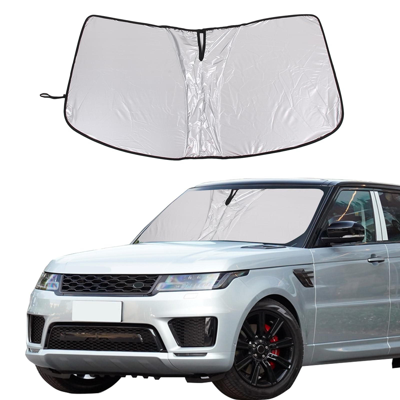 Windshield Sun Shade Compatible with Land Rover Range Rover Sport 2014-2022， Front Window Sun Shade UV Rays Sun Visor Protector Keep Your Vehicle Cool