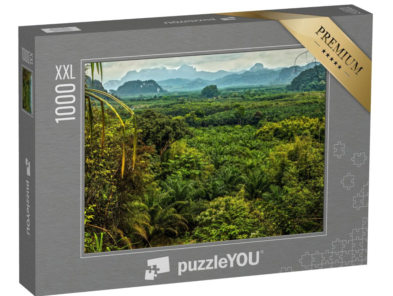 Puzzle 1000 pièces XXL « Paysage de forêt Tropicale en Thaïlande »