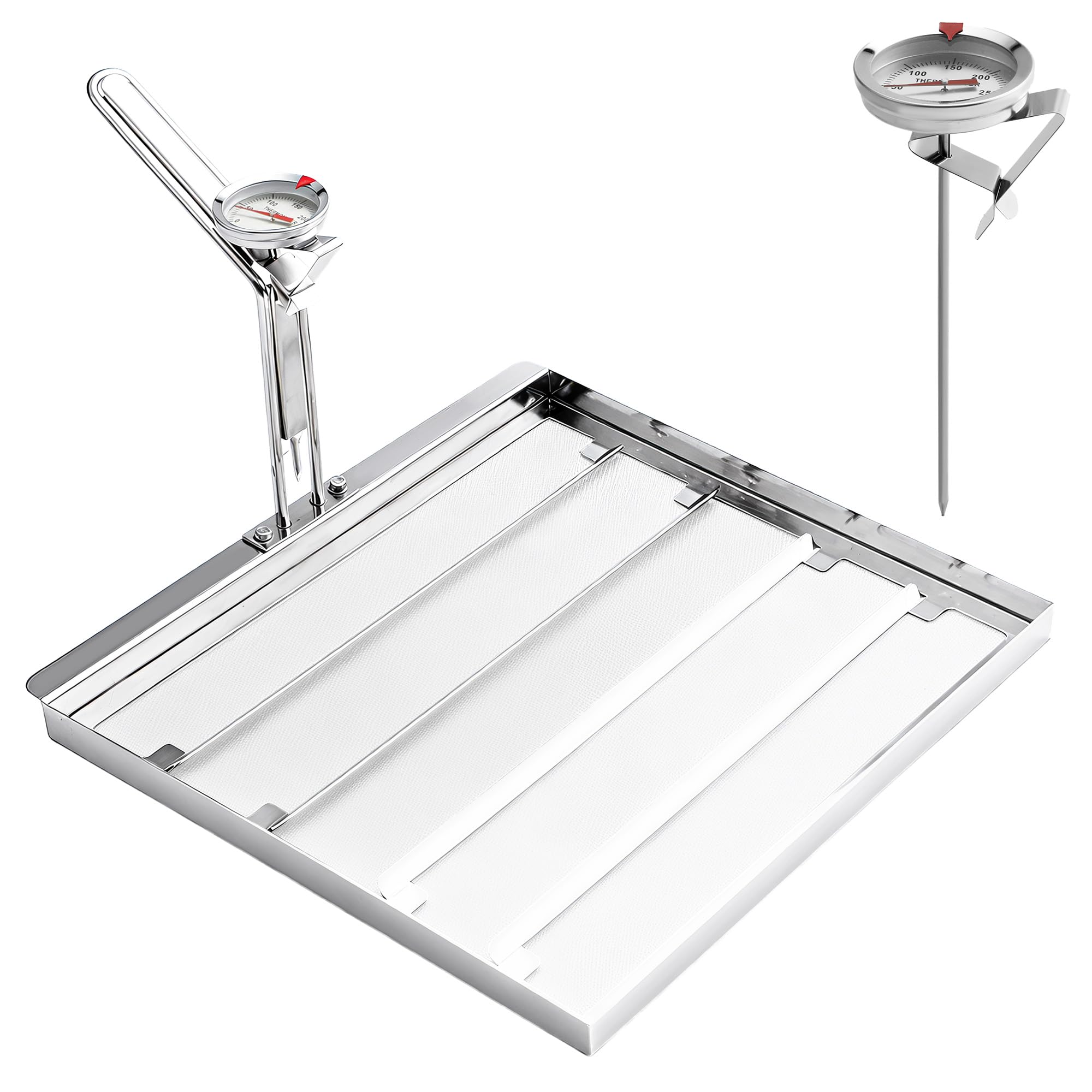 AF45 - Filtro per friggitrice commerciale, 34,92 cm x 34,92 cm, 550 micron, in acciaio inox 304, filtro a rete per olio per cucina ristorante