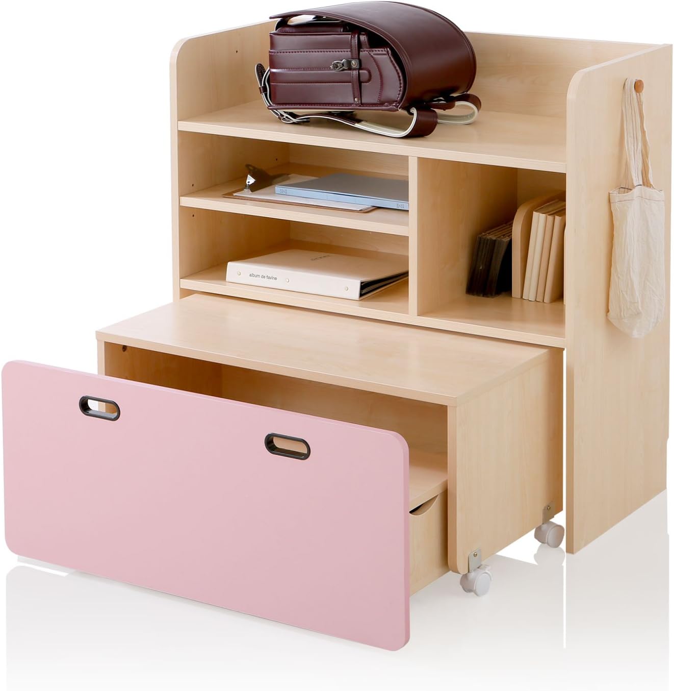 カリモク デスクワゴン ボナ シェルタ ST005 幅40.8cm/奥行45cm オーク