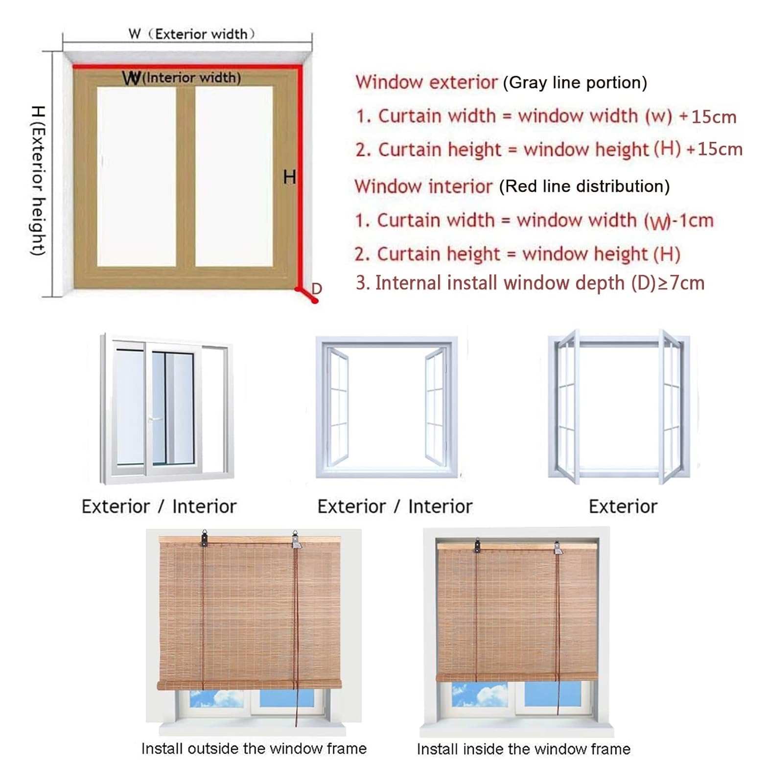 Tenda a rullo in bambù retrò, tende a pacchetto naturali, marrone scuro, tenda oscurante e traspirante, per interni/esterni/veranda/patio, personalizzabile (120 x 230 cm)