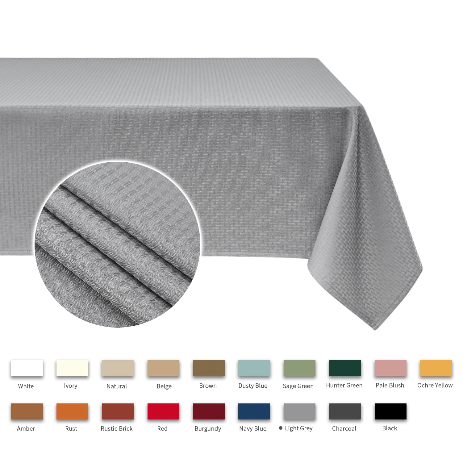 Maxmill Square Linen Tablecloth 70x70 Inch – Spillproof, Wrinkle-Resistant Fabric For Parties & Dining
