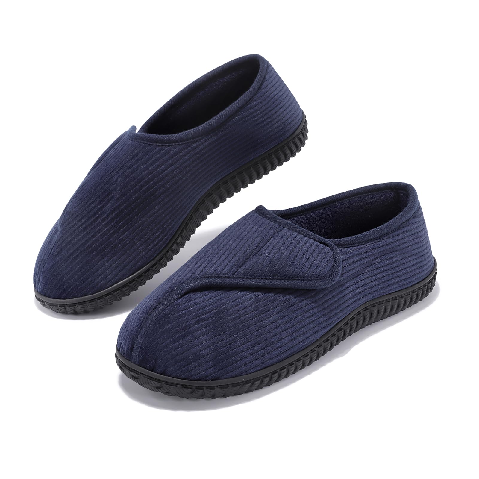 Git-up Herren Diabetiker Hausschuhe Schuhe Arthritis Ödem Verstellbare Verschluss Memory Foam Hausschuhe